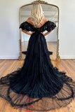A-Line Off The Shoulder Sweetheart Floral Long Prom Dress PSK618-Pgmdress