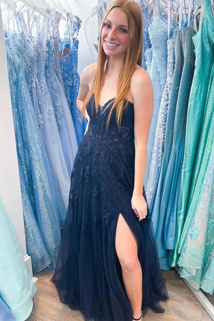 A-line Hot Pink Strapless Floral Appliques Long Prom Dress PSK495 Pgmdress A-line Hot Pink Strapless Floral Appliques Long Prom Dress PSK495 Pgmdress