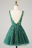 A Line Glitter Orange Homecoming Dress Party Dress with Sequins-Pgmdress