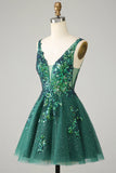 A Line Glitter Orange Homecoming Dress Party Dress with Sequins-Pgmdress