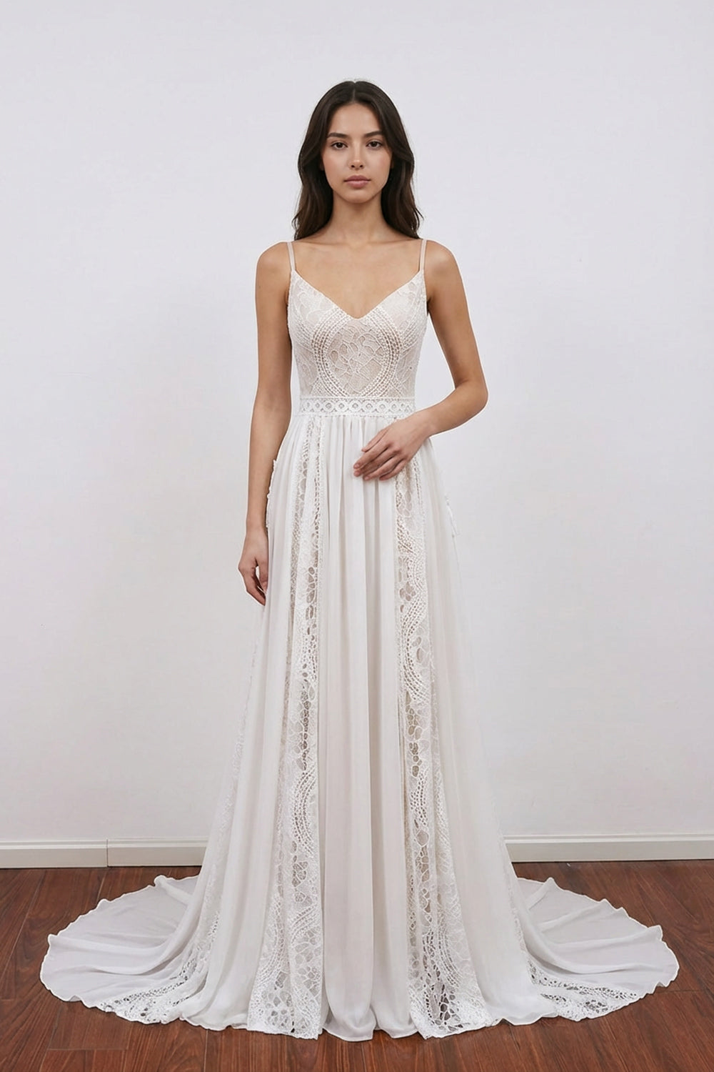 Bohemian Wedding Dresses Lace V Neck Long Beach Bridal Gown Pgmdress Bohemian Wedding Dresses Lace V Neck Long Beach Bridal Gown Pgmdress