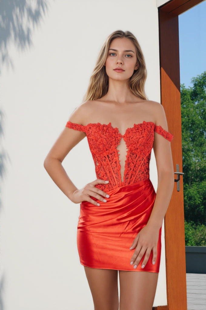 Mermaid Off Shoulder Yellow Homecoming Dress Party Dress