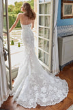 Romantic Mermaid Sweetheart Lace Boho Wedding Dress WD779-Pgmdress