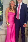 Simple Spaghetti Straps Satin Yellow Long Prom Dress PSK594-Pgmdress