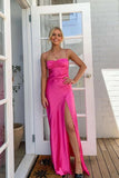 Simple Spaghetti Straps Satin Yellow Long Prom Dress PSK594-Pgmdress