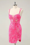 Spaghetti Straps Tight Orange Homecoming Dress Short Prom Dress PD525-Pgmdress