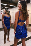 Spaghetti Straps Tight Orange Homecoming Dress Short Prom Dress PD525-Pgmdress