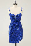 Spaghetti Straps Tight Orange Homecoming Dress Short Prom Dress PD525-Pgmdress