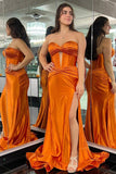 Sweetheart Cut Mermaid Black Long Prom Dress with Slit PSK533-Pgmdress