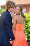 Sweetheart Mermaid Orange Long Prom Dress with Slit PSK592-Pgmdress