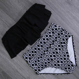 High Waist Bathing Suit Plus Size Swimwear Push Up Bikini Set Vintage - Pgmdress