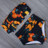 High Waist Bathing Suit Plus Size Swimwear Push Up Bikini Set Vintage - Pgmdress