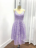 A-Line V-Neck Pearl Pink Lace Bridesmaid/Prom/Homecoming Dress BD053 - Pgmdress