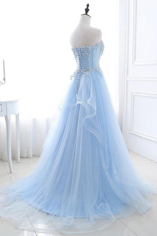 Chic Prom Dresses Sweetheart A-line Floor-length Prom Dress PSK389 - Pgmdress