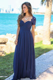 Chiffon Sweetheart Neckline A-line Bridesmaid Dresses With Appliques  BD099