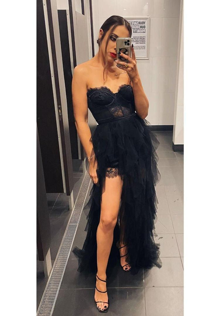 Elegant Rust Tiered Ruffles Tulle Prom Dress Evening Dress PSK313 - Pgmdress