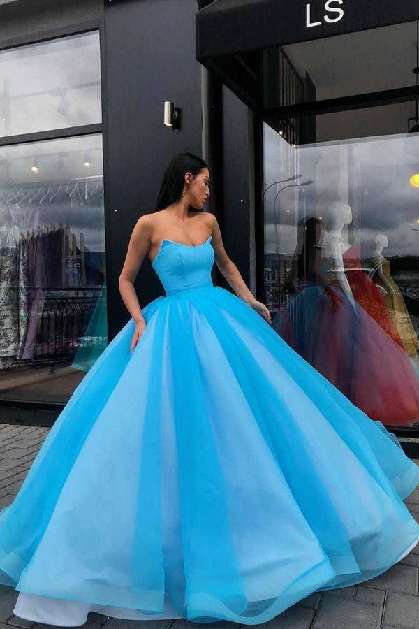 Organza Ball Gowns Prom Dress Sweetheart Evening Dress PG709 Custom Size / Turquoise Organza Ball Gowns Prom Dress Sweetheart Evening Dress PG709 Custom Size / Turquoise