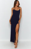 Slip Formal Dress Sparkly Satin Cross Back Prom Evening Dresses PSK241 - Pgmdress