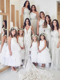 Straps Mermaid Wedding Dresses Lace Appliqued Gowns Wedding Dresses WD574 - Pgmdress