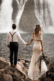 Two Pieces Lace Wedding Dresses Mermaid/Trumpet Bridal Gowns  WD559