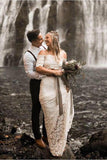 Two Pieces Lace Wedding Dresses Mermaid/Trumpet Bridal Gowns WD559 - Pgmdress