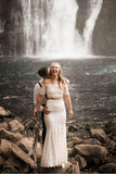 Two Pieces Lace Wedding Dresses Mermaid/Trumpet Bridal Gowns WD559 - Pgmdress