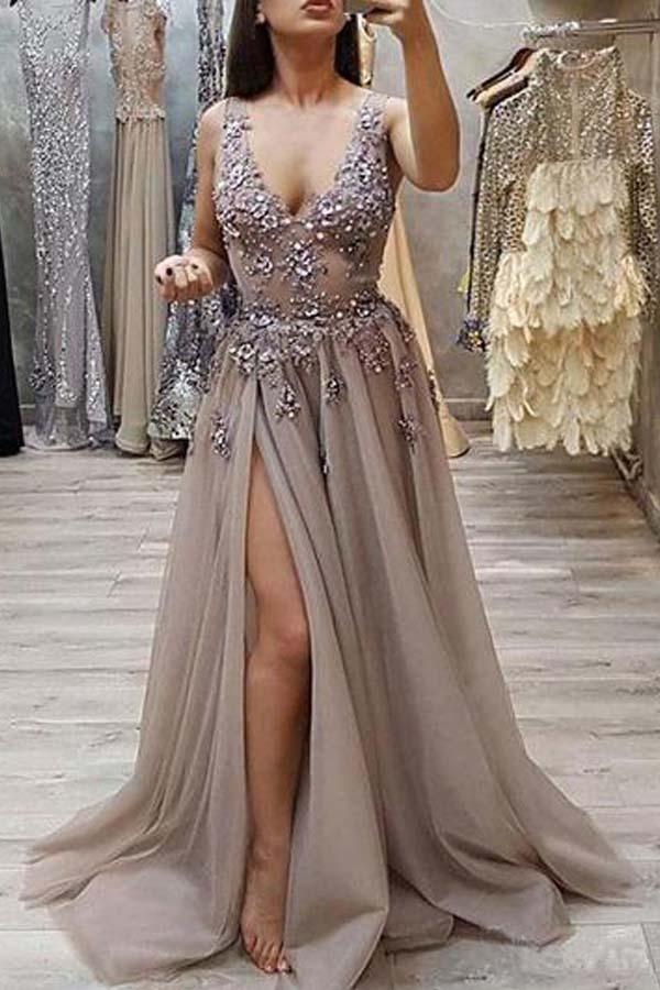 navy blue dress for baby girl Ladivine 7447 Elegant A-Line Evening Gown with Corset-Style Bodice Sage / 2 main image 0