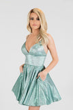 A-line Spaghetti Straps Short Prom Dress Unique Homecoming Dress PD416 - Pgmdress