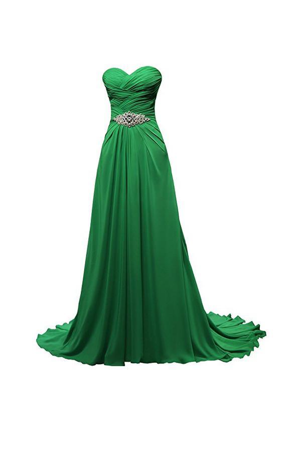 A-line Sweetheart Floor Length Chiffon Bridesmaid Dresses BD021 - Pgmdress