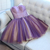 A-line Sweetheart Tulle Pretty Homecoming Dresses Mini Prom Dress PD391 - Pgmdress