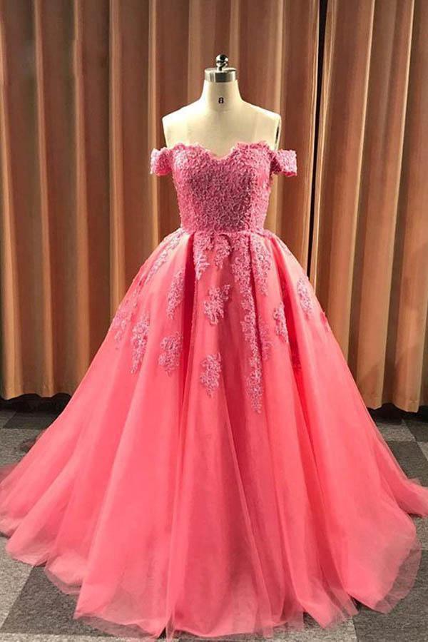Ball Gown Sweetheart Cap Sleeve Lace Appliques Prom Dress US6 / Custom Color Ball Gown Sweetheart Cap Sleeve Lace Appliques Prom Dress US6 / Custom Color