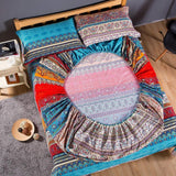 Bohemian Fitted Sheet Mattress Cover Wish Pillowcase Home Textile