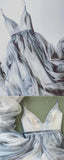 Charming Straps Simple V Neck Tulle Prom Dresses Evening Dresses PG467 - Pgmdress