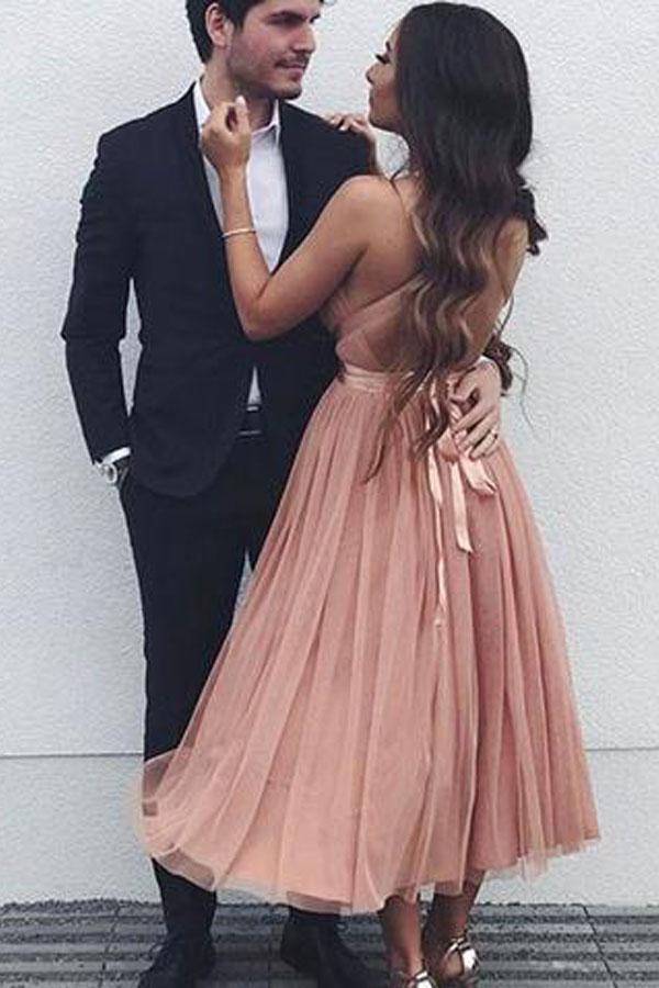 Cute V Neck Tulle Short Prom Dress Homecoming Dresses PG195 - Pgmdress