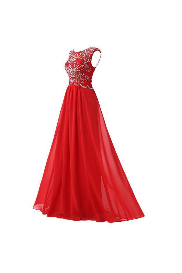 Floor Length Bridesmaid Dress Cap Sleeves Chiffon Prom Evening Gown PG317 - Pgmdress