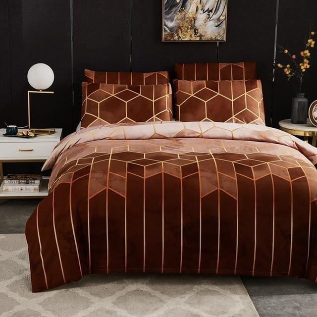 Quilted Velvet Copper King Size Bed Back Cushion, Size: 72 X 48 Inch