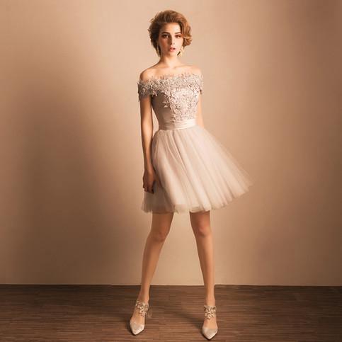 Homecoming Dress Off-the-shoulder Lace Short Prom Dress Party Dress PD352 - Pgmdress