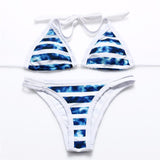 Hot Design Retro Style Simple Model Brazilian Sexy Printing Swimsuit Bikinis - Pgmdress