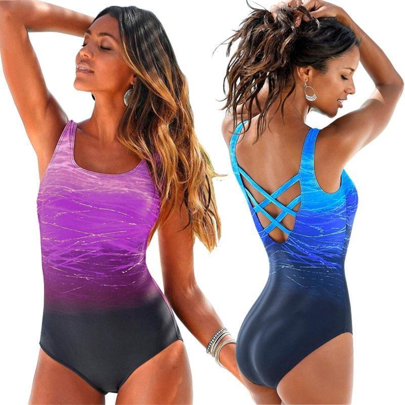 Large Size 2019 Sexy One Piece Swimsuit Female Women Vintage Swimwear - Pgmdress