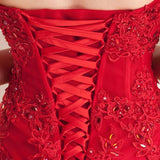 Mermaid Sweetheart Appliques Beading Lace-up Long Prom Dress PG321 - Pgmdress