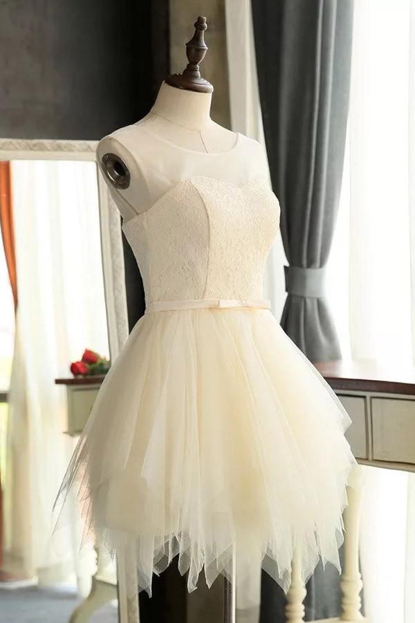 Mini Charming Tulle Short Prom Dresses Homecoming Dresses PG127 - Pgmdress