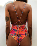 One Piece Swimsuit Backless Bodysuit Brazilian Monokini Swimwear - Pgmdress