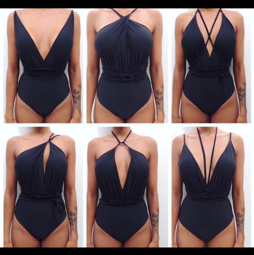 One Piece Swimsuit Backless Bodysuit Brazilian Monokini Swimwear - Pgmdress
