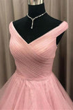 Off the Shoulder Tiered Champagne Prom/Formal Dress with Pleats PSK162 - Pgmdress