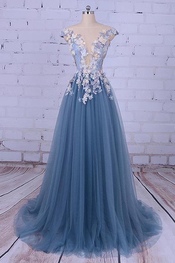 chinese dress ladies Royal Blue Beaded Appliques Mermaid Velvet Slit Long Train Prom Dress main image 0