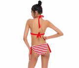 Sexy Bikinis Women Swimsuit Swimwear Halter Top Plaid Brazillian Bikini - Pgmdress
