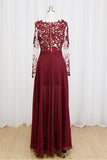 Sexy Black Long Sleeve Lace 2017 Prom Dress Evening Dresses PG341 - Pgmdress