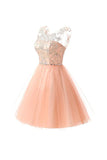Short Tulle Beading Homecoming Dresses Prom Gowns Party Dresses PG076 - Pgmdress