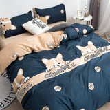 Ensemble de literie simple avec taie d'oreiller Ensembles de housse de couette Drap de lit Simple Double Queen King Size