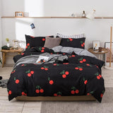 Simple Duvet Cover Set Nordic Bedding Set Heart Plaid Quilt Cover Bed Sheet King Size Single Double Queen Bed Linens - Pgmdress